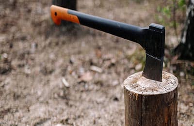 how to hollow out a tree stump